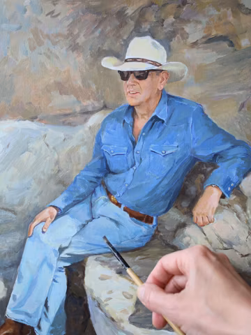 Custom Husband Portrait from Photo, Hand Painted Oil Portrait on Canvas, Realistic Commission Painting, Birthday Gift for Husband