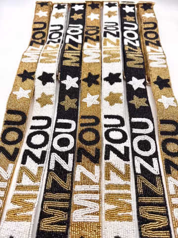 Mizzou Beaded Purse Strap Beaded Bag Strap for Clear Stadium Bags Game Day Gift Camera Strap