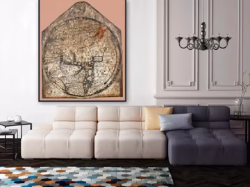 Hereford Mappa Mundi Print: Medieval World Map Art