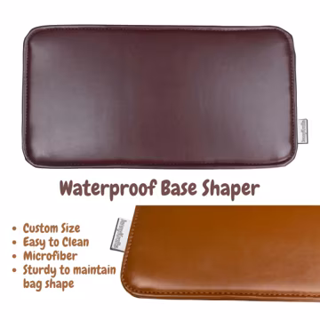 Custom Waterproof Base Shaper for Handbags, Water Resistant Microfiber Tote Purse Bag Insert, Red and Many Colors