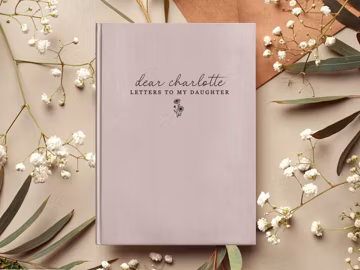 Letters To My Daughter - Personalized Birth Month Flower Notebook - Custom Dear Daughter Name Journal - Baby Girl Shower Memory Book