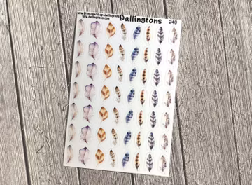 Feathers (#240) - Tiny Stickers for Books and Planners