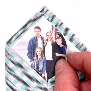 Custom Fabric Photo Patch, Tie Patch - Father's Day Gift, Father of the Bride, Weddings, Groomsmen, Missionary Gift, Peel & Stick