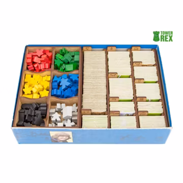 Organizer for Carcassonne + Expansions, Storage Insert Compatible with Carcassonne Board Game, Accessories Upgrade, Nerdy Gifts