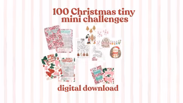 100 Christmas tiny mini savings set // DIGITAL DOWNLOAD // savings challenge