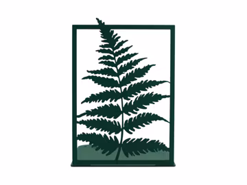 Fern Green Floral Bookend | Heavy Metal Tree BookEnds | Floral BookLover Gift | Leaf Bookshelf Decor