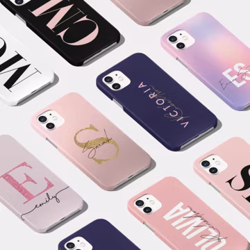 Personalised Phone Case | Custom Name Initials for iPhone 17 16 15 14 13 Pro Max & Samsung S25 S24 S23 Big Fancy Font Letters Text Monogram