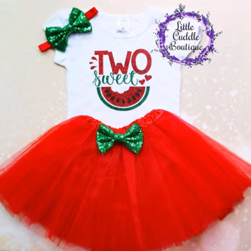 Two Sweet Watermelon Second Birthday Tutu Outfit, Watermelon 2nd Birthday Outfit, Watermelon Shirt, Sweet Birthday, Fruit 2 Birthday Outfit