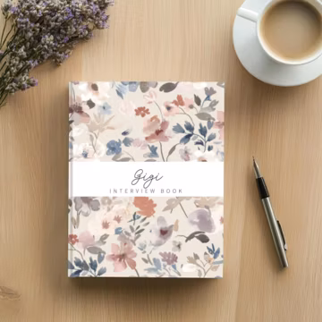Muted Floral Grandparents Memory Book
