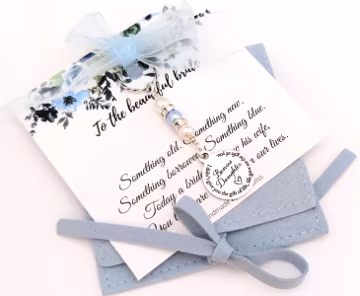 Daughter in law gift Something blue for Daughter in law wedding gifts from Mother in law, Bonus Daughter Bouquet charm Bridal shower gift