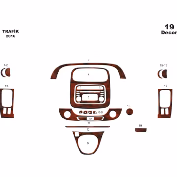 Renault Trafic Vivaro Dash Trim Kit 2015