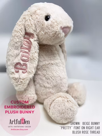 Personalized Plush Bunny Stuffed Animal