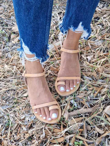 Handmade Leather Gladiator Sandals: Ancient Greek Style Summer Flats