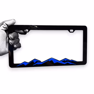 Great Mountains Car License Plate Frame Laser Cut Multicolor 3D Personalized Mountain color