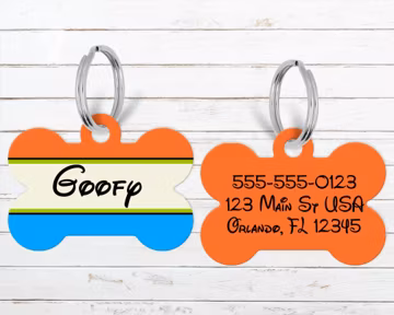 Goofy Disney Dog Tag, Personalized Pet Tag, Pet Id Tag for Dogs & Cats