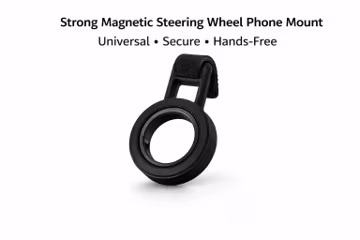 Magnetic Steering Wheel Phone Mount – Universal Fit for iPhone MagSafe & Android Devices