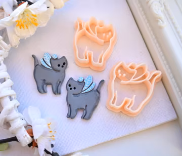 Fairy Cat Sharp Polymer Clay Cutter | Cute Animals Clay Cutters