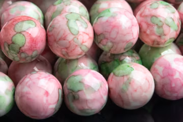 Rain Flower Jade Beads 10MM Pink and Green Round Loose Beads (106353)