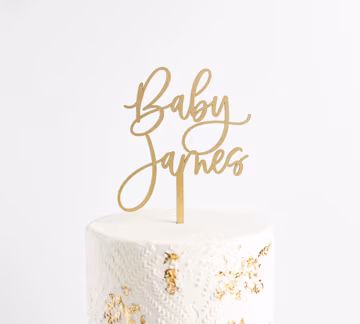 Custom Baby Shower Cake Topper | Personalized Name Topper | Baby Name Cake Decoration | Boy or Girl Shower | Gender Reveal Decor