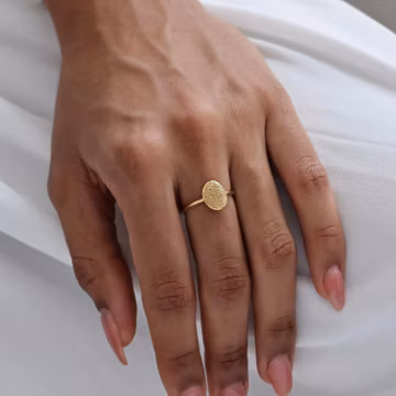 Detailed Oval Pet Nose Print Ring CODEBLUE JEWELRY | PawPrint Rings | Pets Memorial | Christmas Gifts