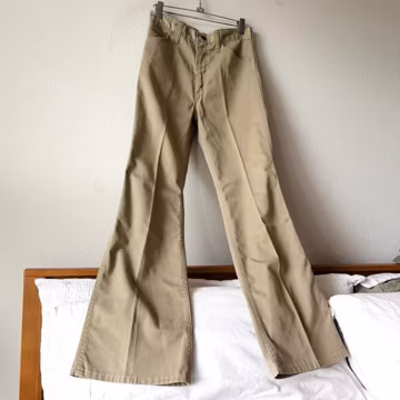70s Vintage Wrangler Wrapid Transit Flared Khaki Pants - Very Rare-Women's 26 inch waist