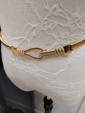 Gold stretch belt, gold belt, belly belt