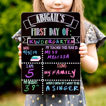 Reusable First and Last Day of School Sign, Liquid Chalk Dry Erase School Board, First Day of School Sign, Last Day of School Sign, Pastel