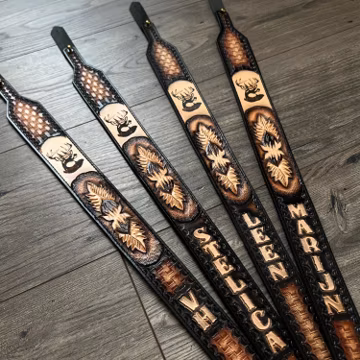 Handmade Custom Leather Sling – Personalized Vegetable-Tanned Cow Leather Strap