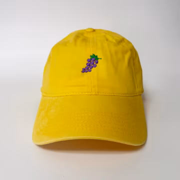 Grapes Embroidered Hat Fruit cap dad hat Washed Cotton Cap