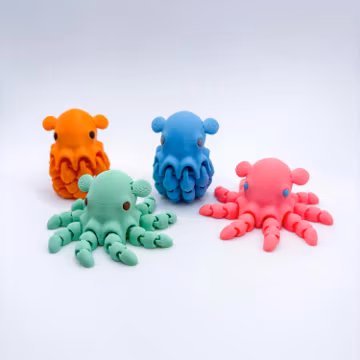 Dumbo Octopus Pocket Pals | 3D Printed Fidget Friend | Sensory Toy | Purse Buddy | Desk Companion | Stocking Stuffer | Gift for Kids & Adult