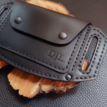 Handmade Leather Wallets Personalized, Custom Leather Belt Wallet for Men, Small Wallets, Mini Belt Wallet for Travel (Р038)