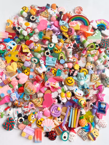 Imperfect Resin Charms – Random Junk Food, Kawaii Mix (10pc or 20pc)
