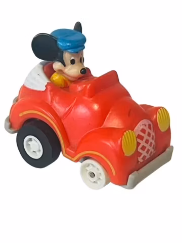 Walt disney figure vtg toy Disneyland souvenir Mickey Mouse car red V36 mini