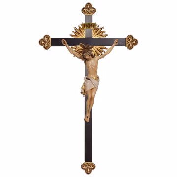 Baroque Crucifix with Halo – Siena Corpus, Catholic Wall Cross