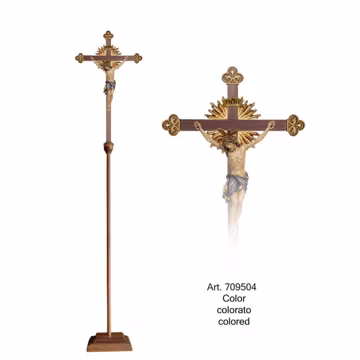 Processional Baroque Cross Corpus, Siena Wood, Catholic Gift