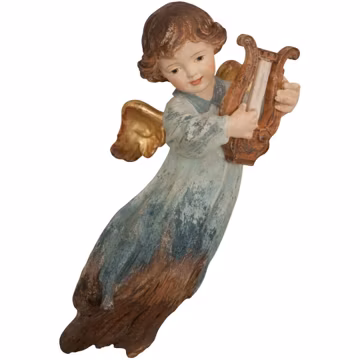 Hand Carved Wooden Angel Statue - Religious Home Decor