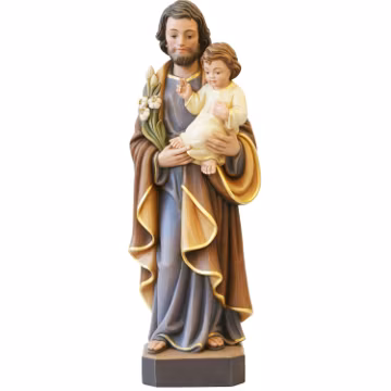 Saint Joseph with Lily, Fiberglass Religious Statue, Outdoor Catholic Decor