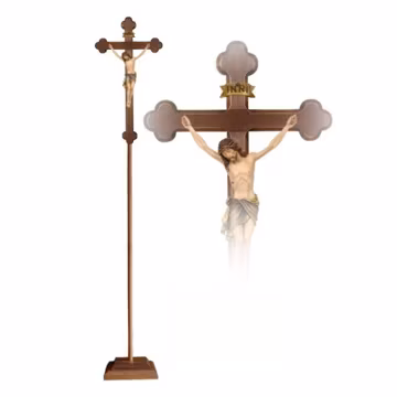Wooden Baroque Corpus Cross, Siena Religious Decor, Catholic Gift