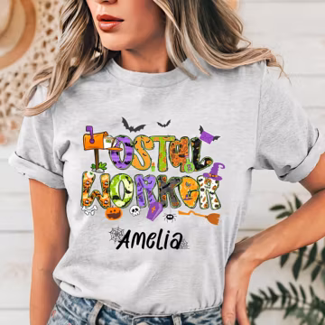 Custom Postal Worker Halloween Shirt, Spooky Halloween Shirt, Postal Worker Halloween Shirt, Mail Lady Halloween Tee, Postal Life Gift
