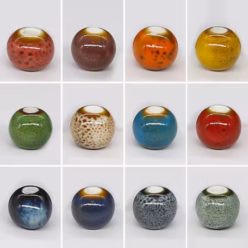 100 pcs 8mm Ceramic round loose beads,diy ancient style weaving material beads,flower glaze beads