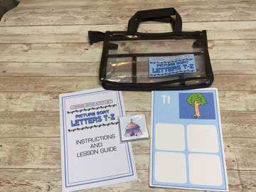 Picture Sort Learning Center Activity Set: Letters T-Z