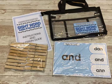 Sight Word Matching Game: Clothespin Learning Center Activity Set