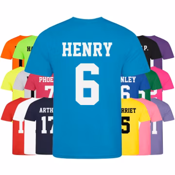 Kids Personalised Football Shirt Sports Kit Custom Initials Team Name Number
