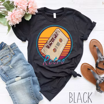 Cassette Tape T-Shirt | Retro Mix Tape Shirt | Tape Cassette Shirt | Retro Cassette Shirt | 80s Shirt | 80s Clothing | Retro Clothing