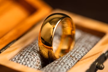 18k Gold Polished Wedding Band for Men Women, 2mm 4mm 6mm 8mm Gold Tungsten Wedding Band, Gold Domed Tungsten Carbide Ring, Gold Ring