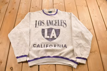 Vintage 1990s Los Angeles California Crewneck Sweatshirt Men's Large / 90s Crewneck / Souvenir Sweater / Travel And Vacation