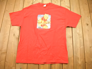 Vintage 1990s Winnie The Pooh Graphic Disney T Shirt Men's XL / Cartoon Promo / Vintage Disney / Streetwear Fashion / Made In USA