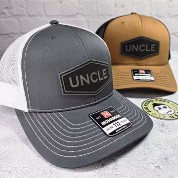 UNCLE HAT, Custom Uncle Hats, Customizable Uncle Gifts, Best Uncle Birthday Gifts, Personalized Text Hats, Richardson 112 Big Head XL Caps
