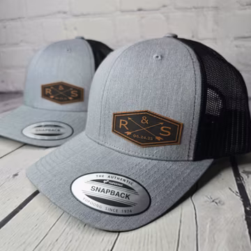 Custom Couples Initials Hat, Groom, Groomsman, Best Man Caps, Personalized Couples Gifts, Engagement Gifts, Custom Date Valentines Day Gifts