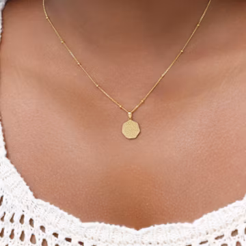 Custom Heptagon Nose Print Necklace – Personalized Pet Memorial Keepsake Gift